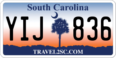 SC license plate YIJ836