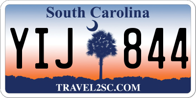 SC license plate YIJ844