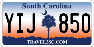 SC license plate YIJ850