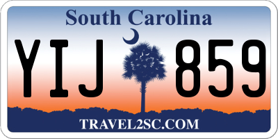 SC license plate YIJ859