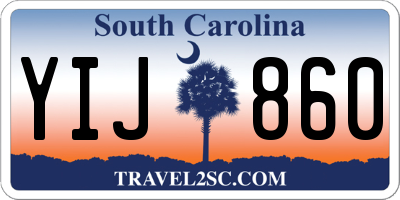 SC license plate YIJ860