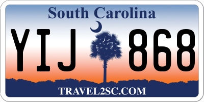 SC license plate YIJ868