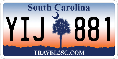 SC license plate YIJ881