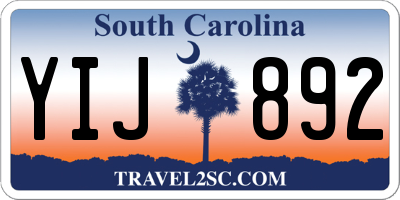 SC license plate YIJ892