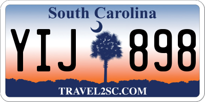 SC license plate YIJ898