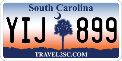 SC license plate YIJ899
