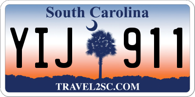SC license plate YIJ911