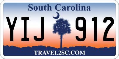 SC license plate YIJ912