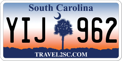 SC license plate YIJ962