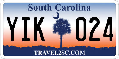 SC license plate YIK024