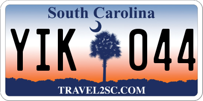 SC license plate YIK044