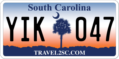 SC license plate YIK047