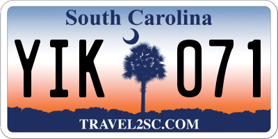 SC license plate YIK071