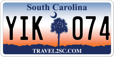 SC license plate YIK074