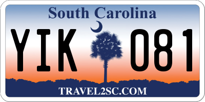 SC license plate YIK081