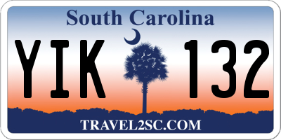 SC license plate YIK132