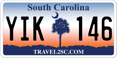 SC license plate YIK146