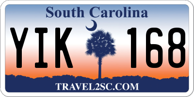 SC license plate YIK168