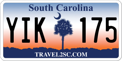 SC license plate YIK175