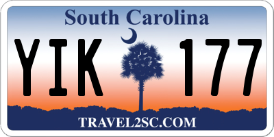 SC license plate YIK177