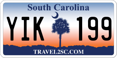 SC license plate YIK199