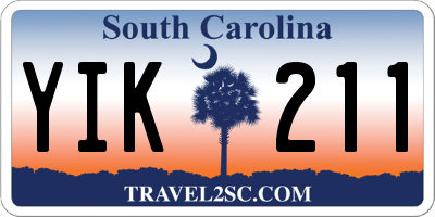 SC license plate YIK211