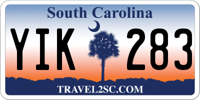 SC license plate YIK283