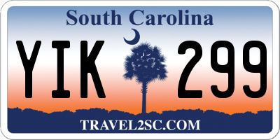 SC license plate YIK299