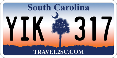 SC license plate YIK317