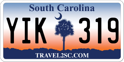 SC license plate YIK319
