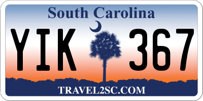SC license plate YIK367