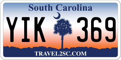 SC license plate YIK369