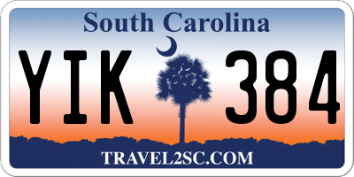 SC license plate YIK384