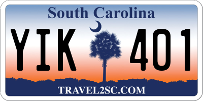SC license plate YIK401