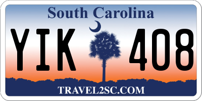 SC license plate YIK408
