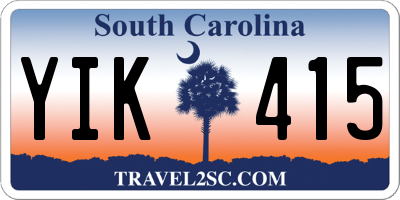 SC license plate YIK415