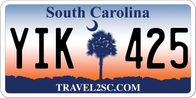 SC license plate YIK425