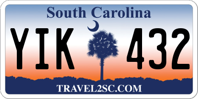 SC license plate YIK432