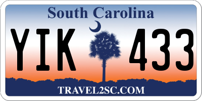 SC license plate YIK433