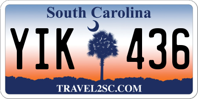 SC license plate YIK436
