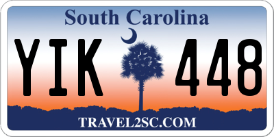SC license plate YIK448