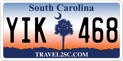 SC license plate YIK468