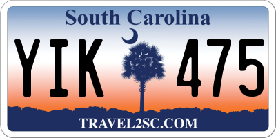SC license plate YIK475