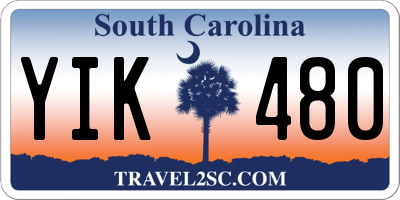 SC license plate YIK480