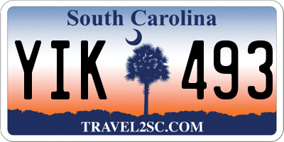SC license plate YIK493