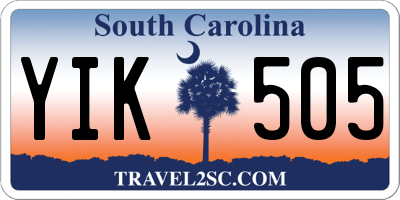 SC license plate YIK505