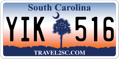 SC license plate YIK516