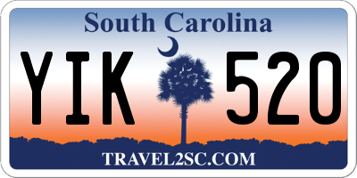 SC license plate YIK520