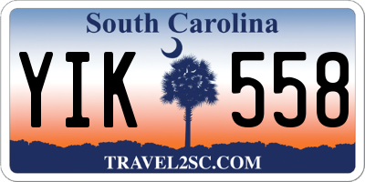 SC license plate YIK558