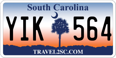 SC license plate YIK564